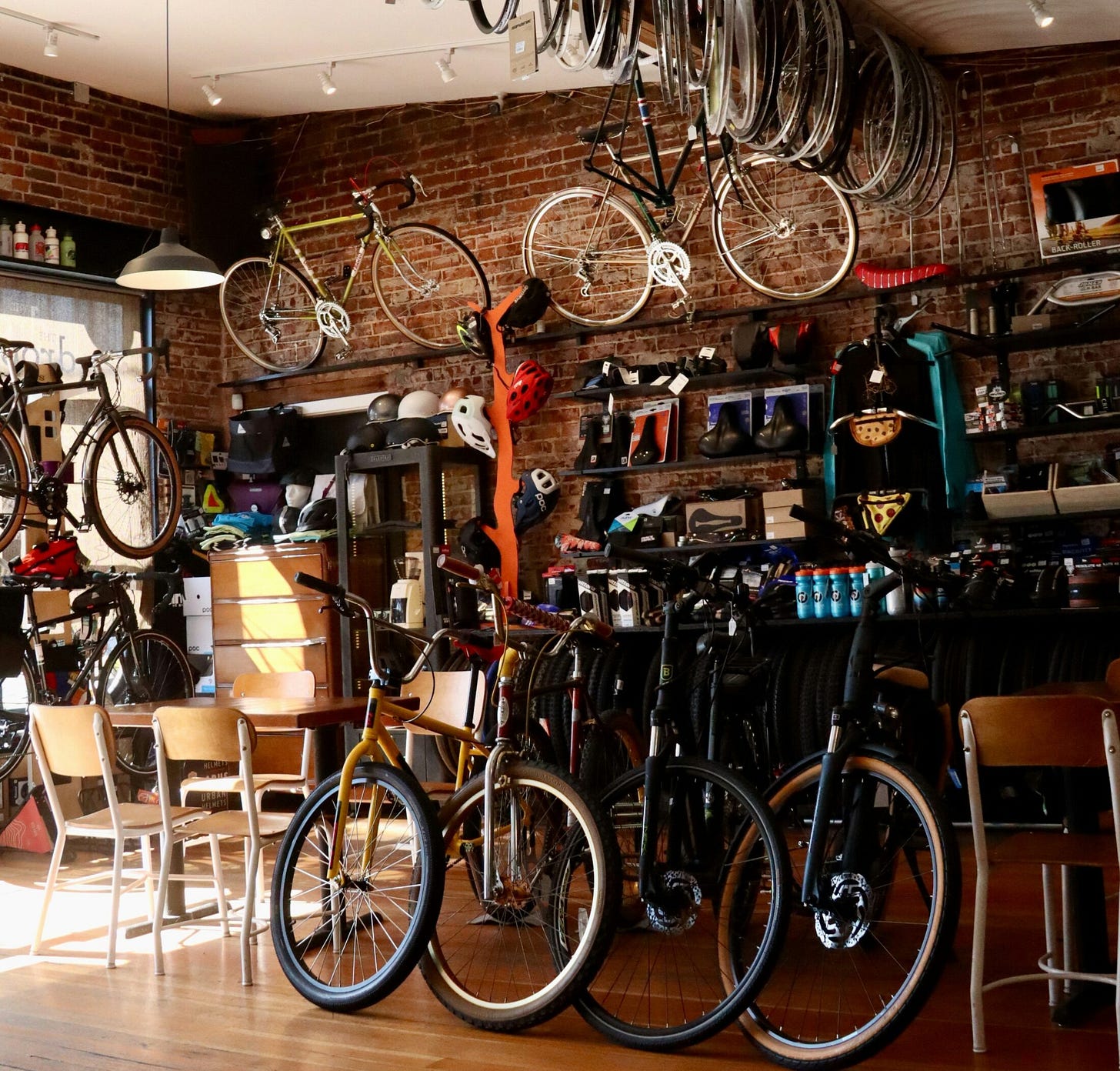 Vue d'un magasin de velo