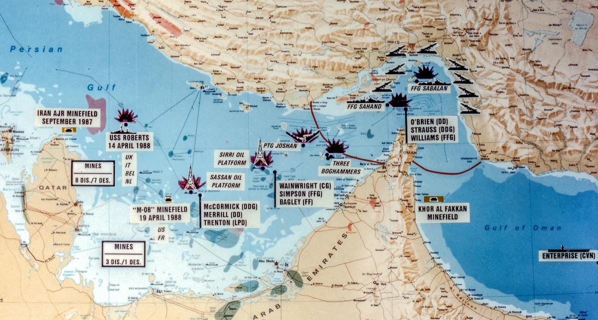The Air View: Operation Praying Mantis | Proceedings - May 1989 Vol.  115/5/1,035