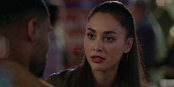 Micki having fight with Trey on Walker. Micki having fight with Trey on Walker.