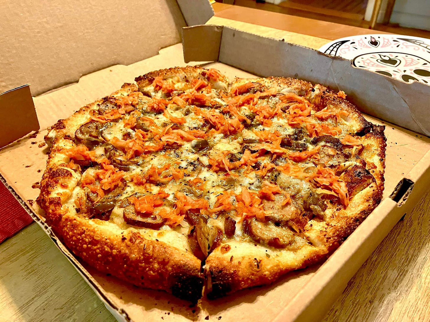 May be an image of pizza