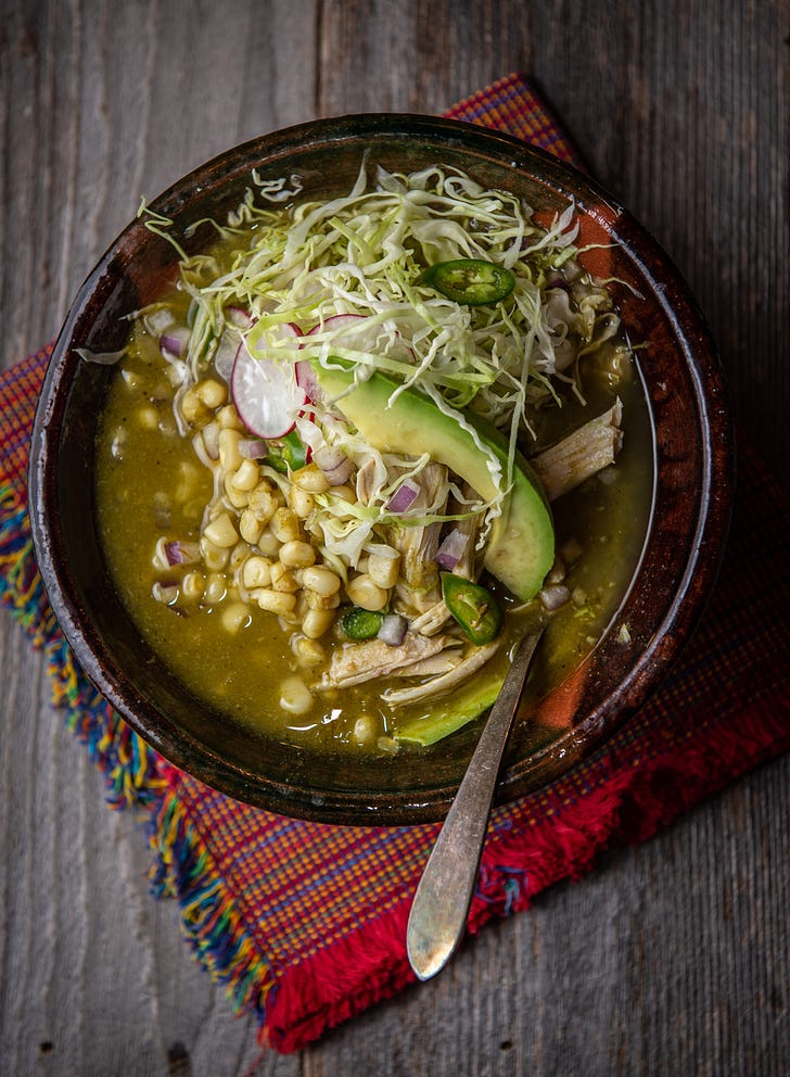 Pozolillo Verde from "Dining with the Dead." Recipe by Mariana Nuño Ruiz; image by Ian McEnroe Photography