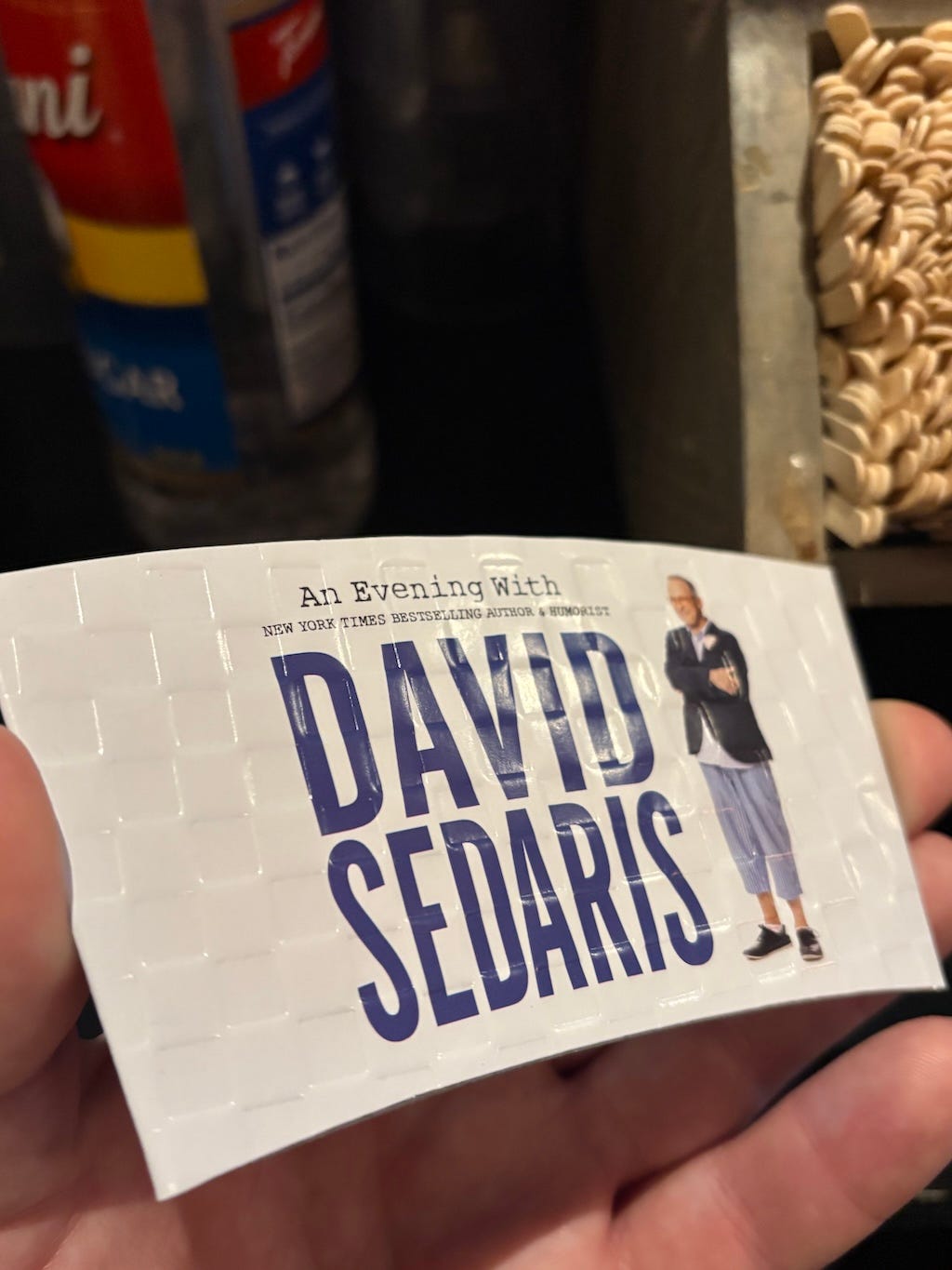 David Sedaris coffee sleeve
