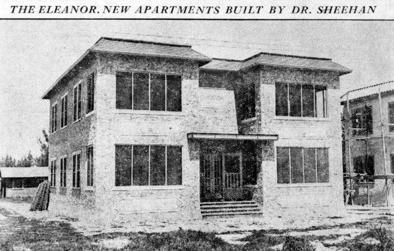 Photo in the Miami Herald announcing The Eleanor Apartments on Miami Beach on August 13, 1922.