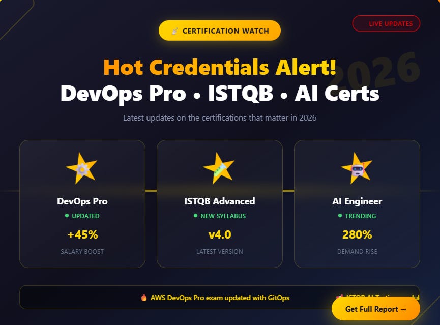 Certification Watch 2026: DevOps Pro, ISTQB & AI Credentials Are Changing!”