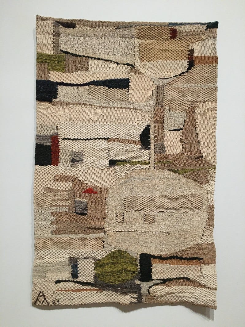 Magdalena Abakanowicz ‘Textural composition white’, 1961–2 (Sisal and cotton).