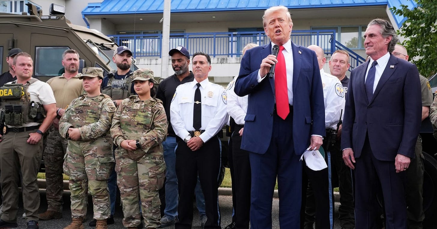 Trump meets with law enforcement and National Guard troops in D.C. to tout  crime crackdown