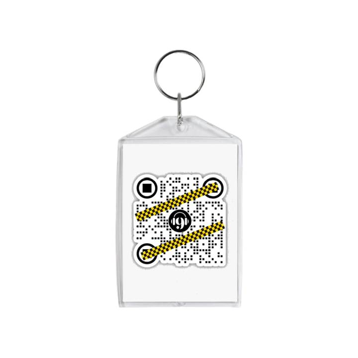 Holographic sticker and QRcode keychain that unlocks experiences