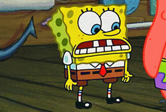 Gif of a Spongebob episode where Spongebob looks nervous and then relaxes in a "phew" motion
