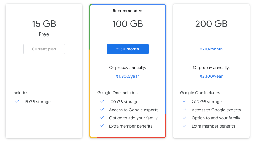 Google One Price in INDIA and Everything you need to know about it Google One Price in INDIA and Everything you need to know about it