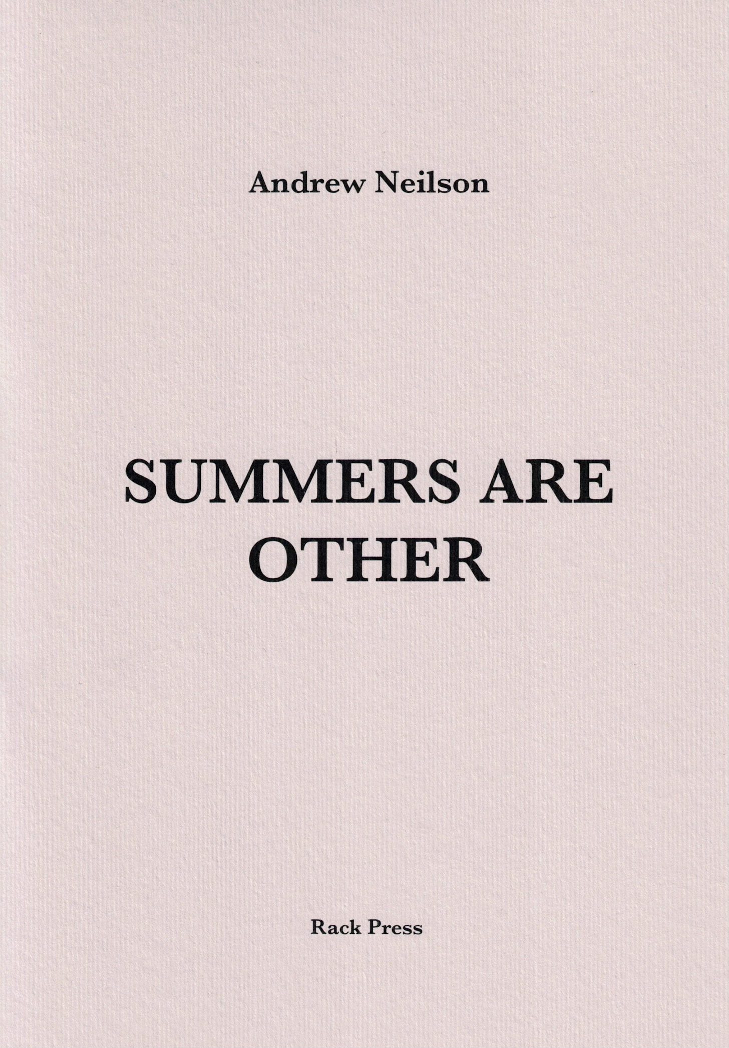 Pale pink book cover. 