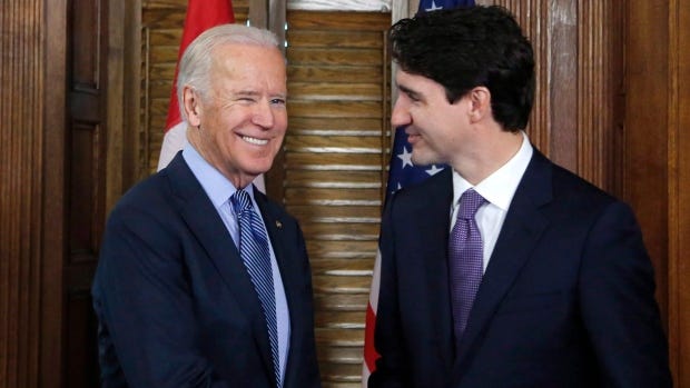 Justin Trudeau first leader to talk to U.S. president-elect Joe Biden |  CP24.com