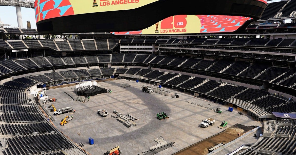 Así está el SoFi Stadium a 56 días del Mundial 2026: obras finales y transformación para la FIFA :: Olé USA Así está el SoFi Stadium a 56 días del Mundial 2026: obras finales y transformación para la FIFA :: Olé USA