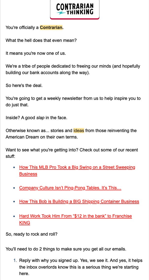 codie sanchez welcome mail codie sanchez welcome mail