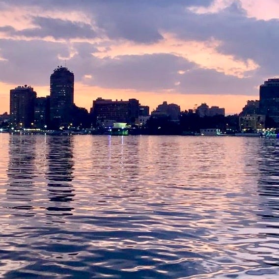 sunset from the Nile River
