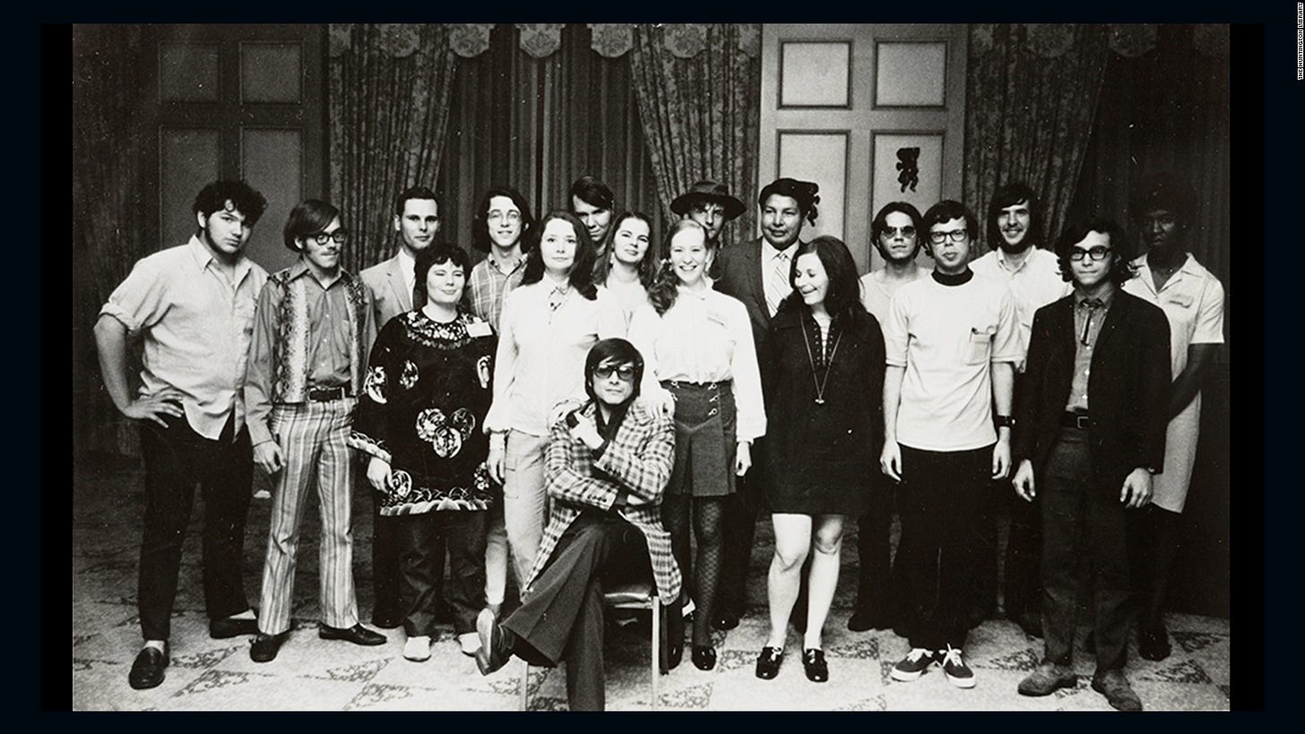 This photo shows Harlan Ellison (seated) and his students taken at 1970's Clarion Science Fiction Writers Workshop. Octavia E. Butler, seen in the back row (and all the way to the right), was one of Ellison's students. This photo shows Harlan Ellison (seated) and his students taken at 1970's Clarion Science Fiction Writers Workshop. Octavia E. Butler, seen in the back row (and all the way to the right), was one of Ellison's students.