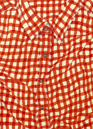 Tableau représentant une chemise à carreaux de manière hyperréaliste