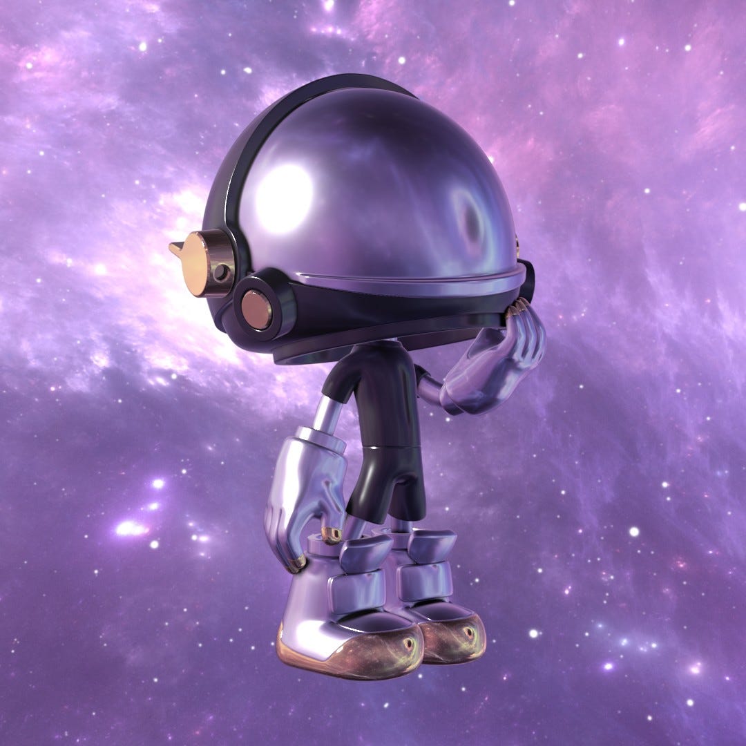 Purple Astronaut - it starts with an idea, a meandering rabbithole, my  first NFT, then it gets interesting