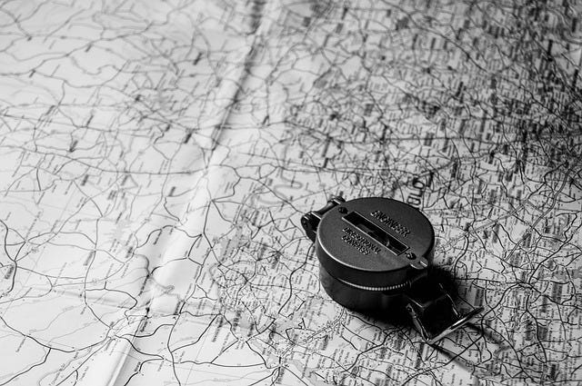 map and compass map and compass