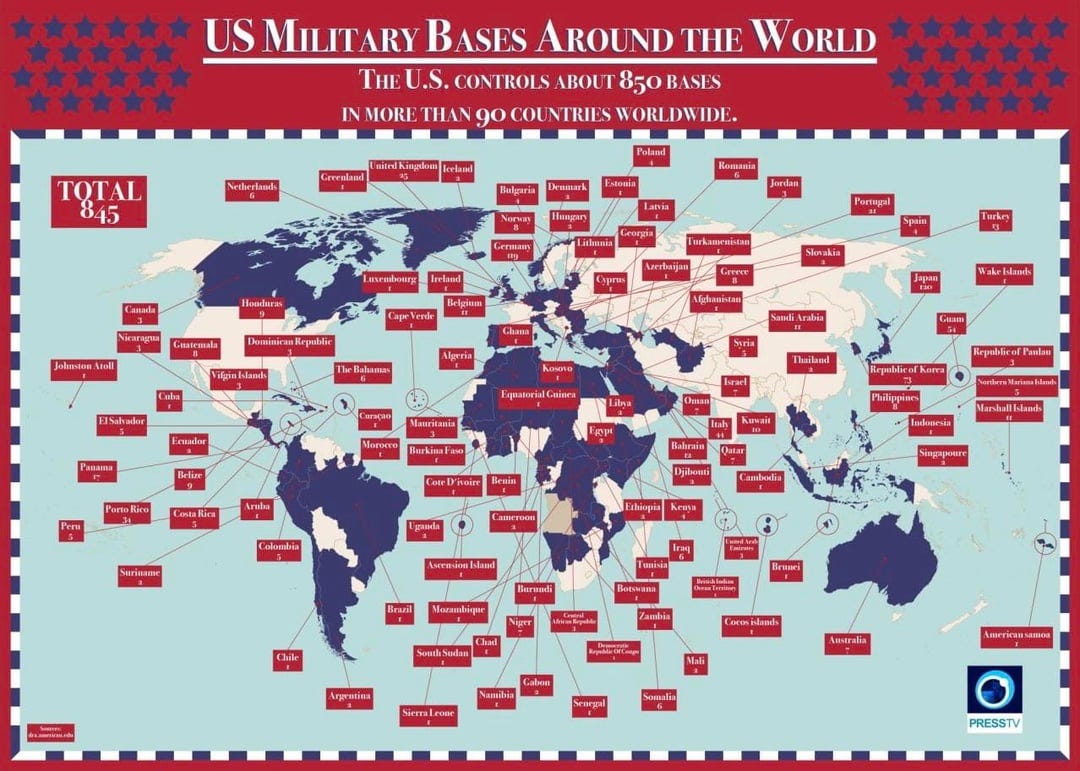 US Military Bases Around the World : r/MapPorn