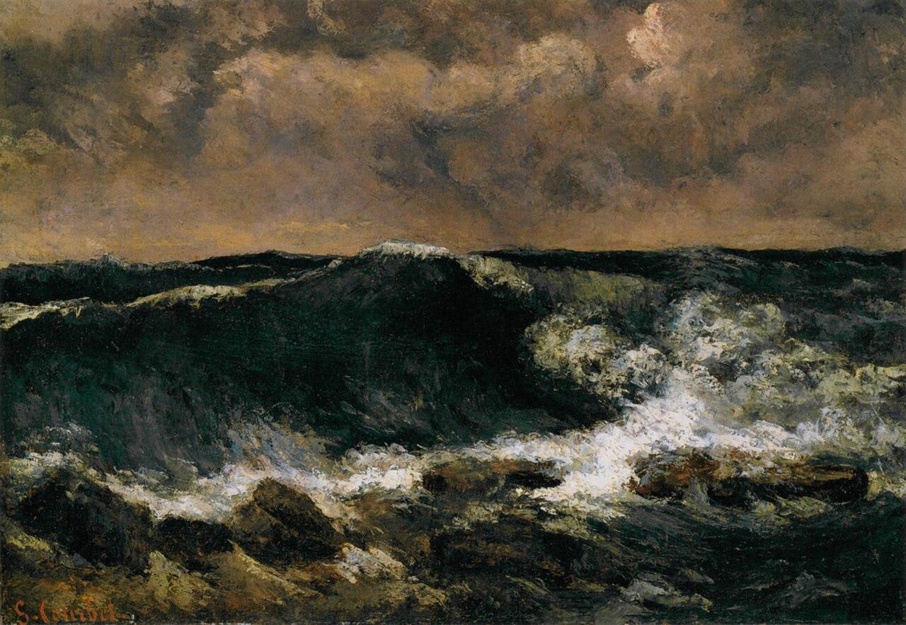 Gustave Courbet, The Wave, 1869 Gustave Courbet, The Wave, 1869
