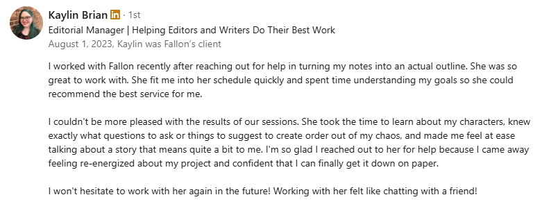 Editing in The Novel Nest - by Fallon Clark