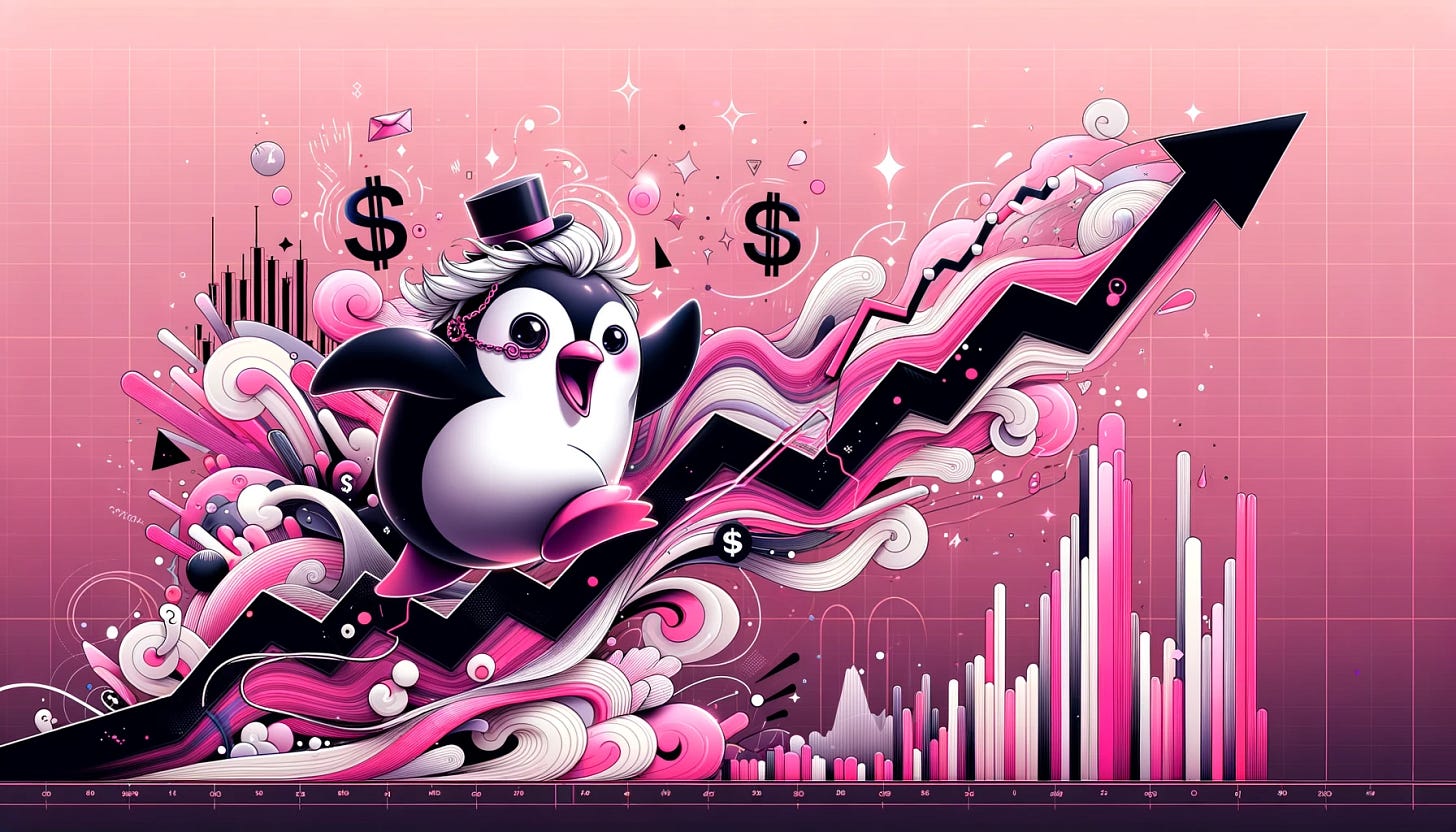 Crazy bull market pudgy penguin