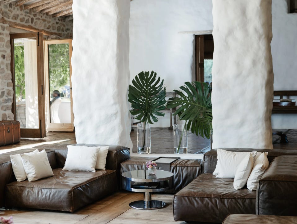 Interior lounge at La Donaira eco retreat in Andalusia, Spain Interior lounge at La Donaira eco retreat in Andalusia, Spain