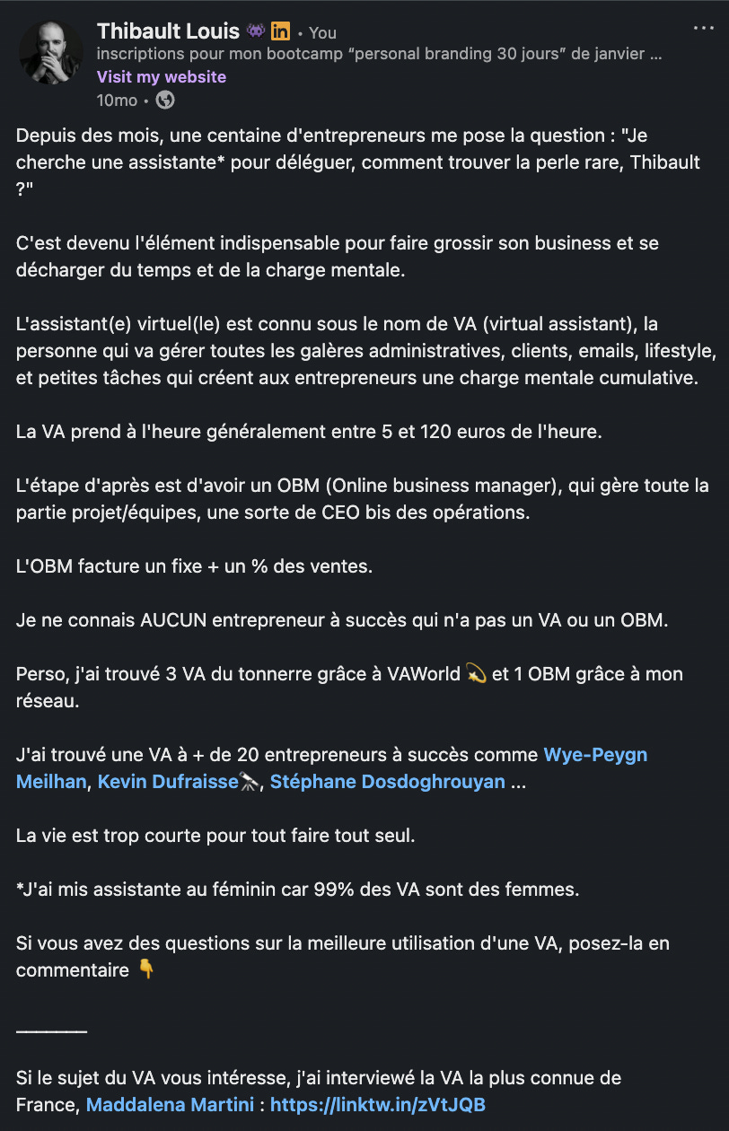 Mes 10 posts Linkedin les plus viraux de 2025 (partie 1)
