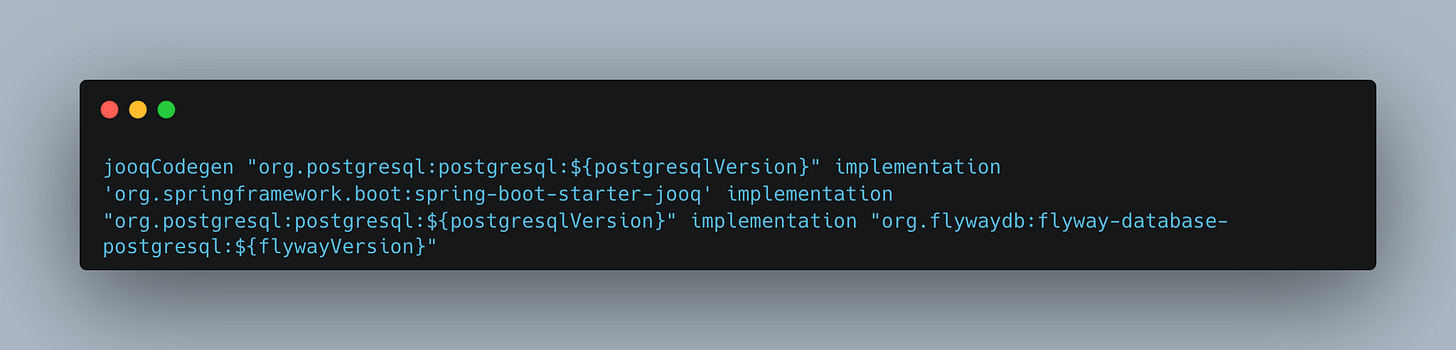 jOOQ Dependencies