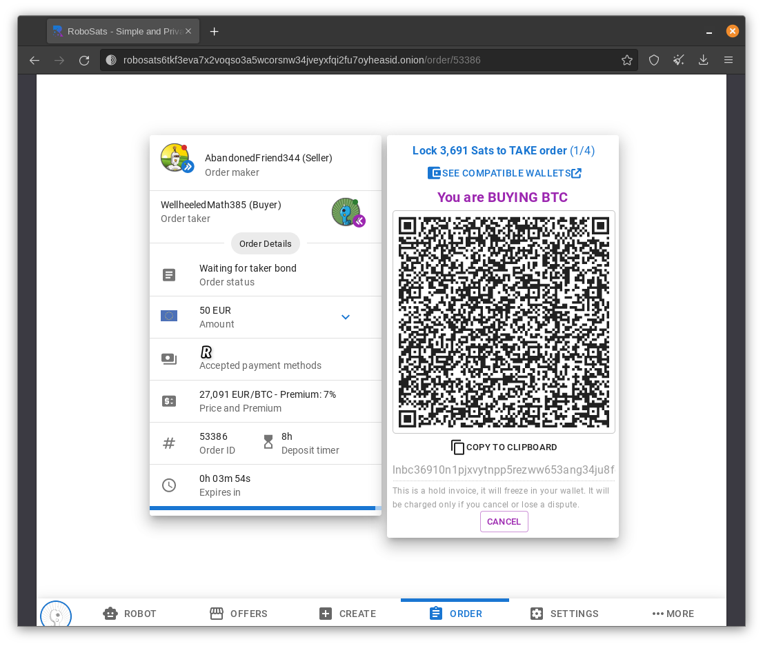 RoboSats: cómo comprar Bitcoin P2P sin KYC