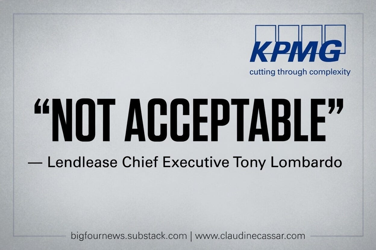 "Not Acceptable", Lendlease Chief Executive