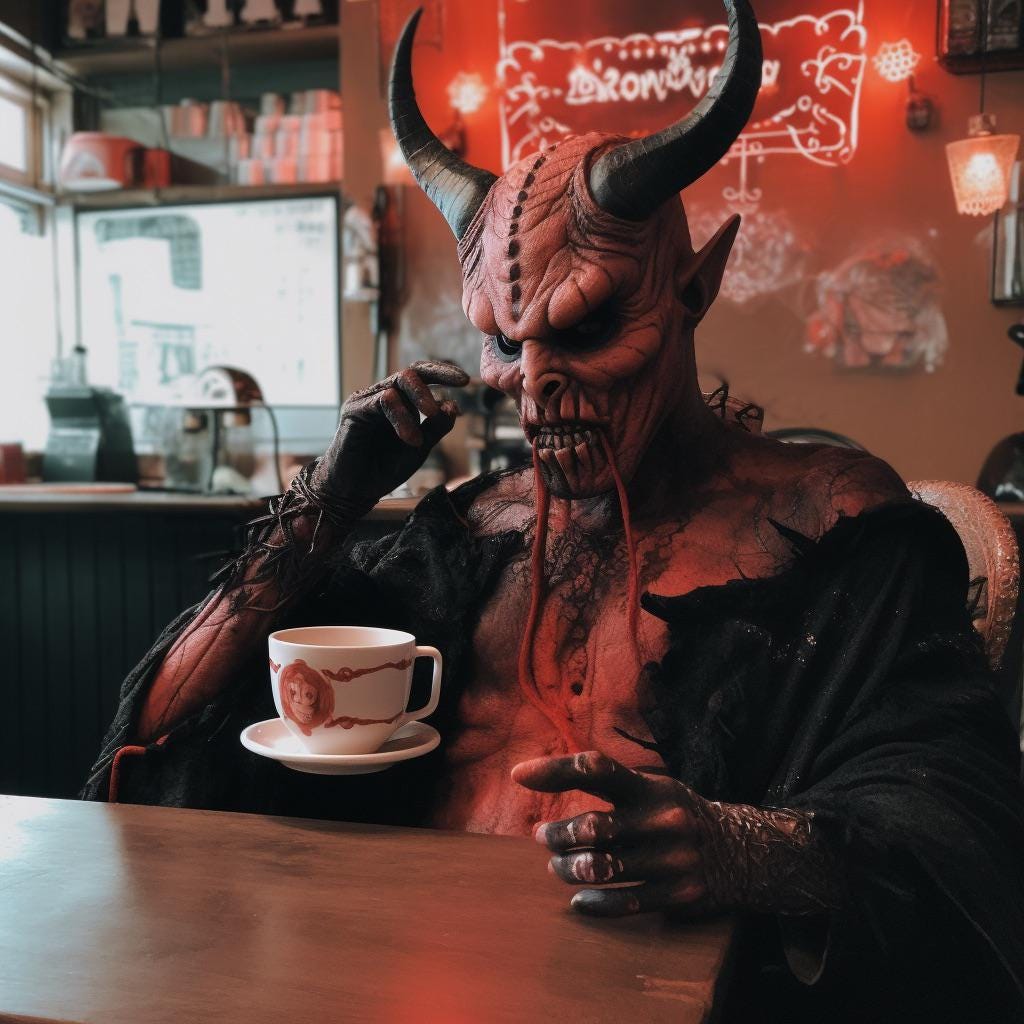 Coffee in Hell : r/midjourney