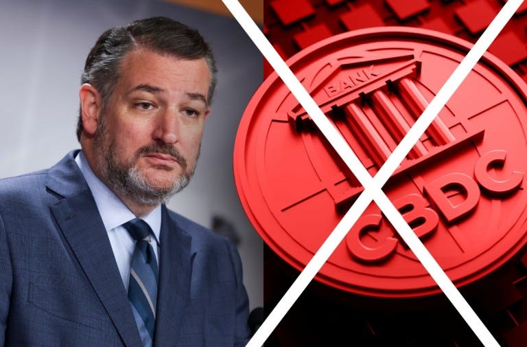 Ted Cruz tries to block CBDC