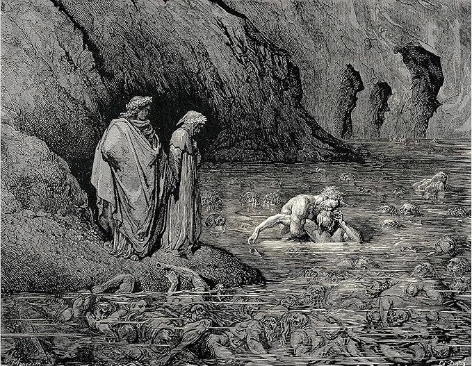 The Inferno, Canto 32 by Gustave Dore The Inferno, Canto 32 by Gustave Dore