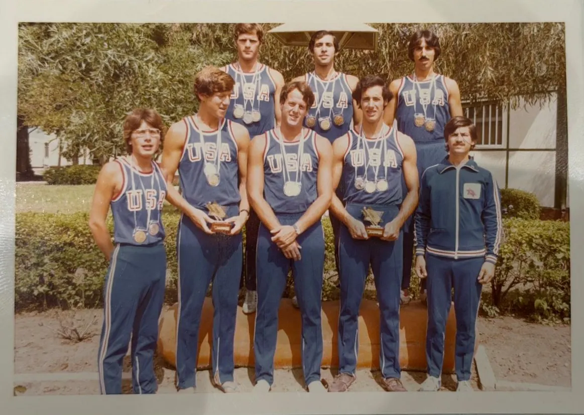 With my rowing team in Israel, 1977