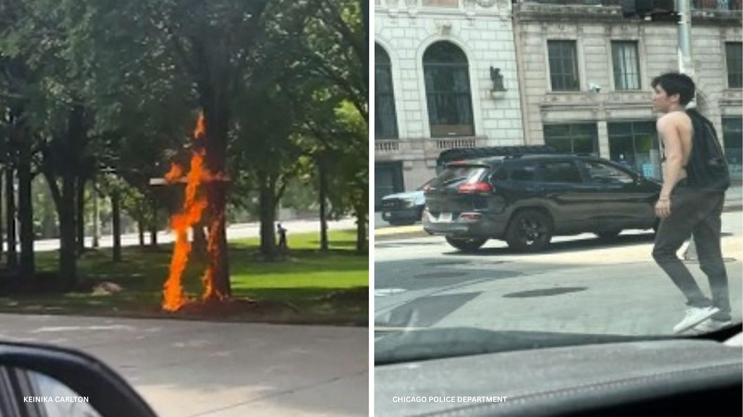Chicago police release photo of 'person of interest' after video shows burning cross in Grant Park in the Loop - ABC7 Chicago Chicago police release photo of 'person of interest' after video shows burning cross in Grant Park in the Loop - ABC7 Chicago