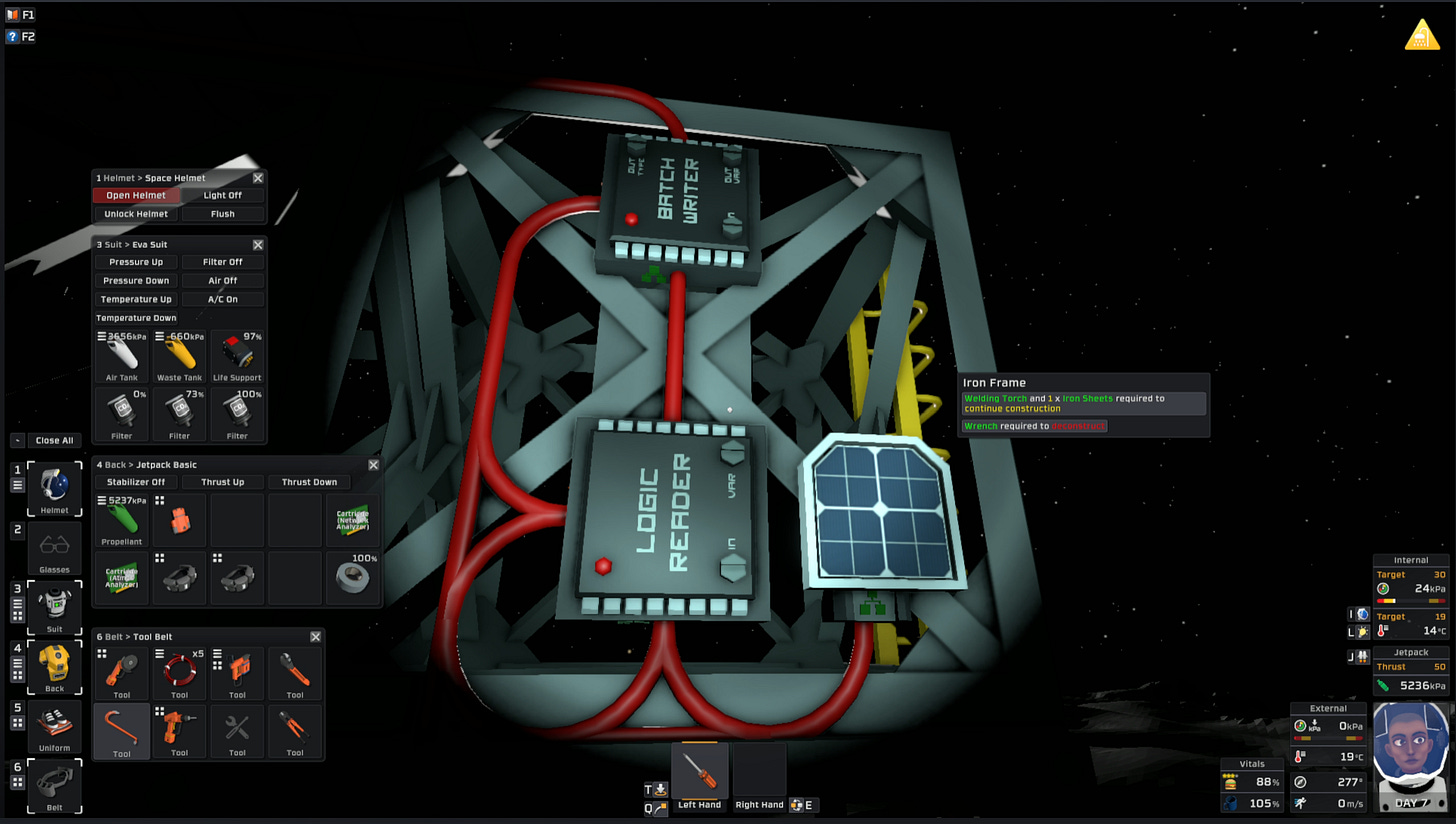 Logic kit and daylight sensor connected to solar panel vertical inputs.