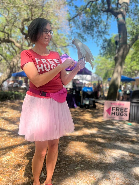 Free hugs at 2023 Awakening Into The Sun festival