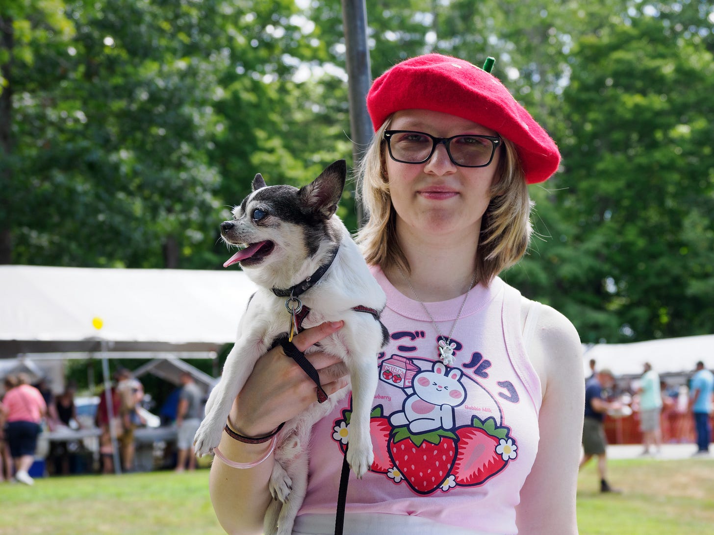 Young woman with dog
