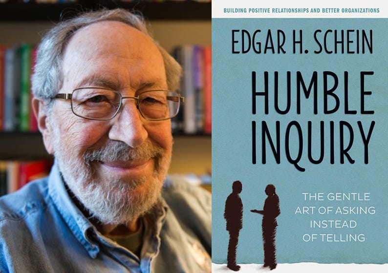 Humble Inquiry: The Gentle Art of Asking Instead of Telling By Edgar H  Schein - HardyGroup International