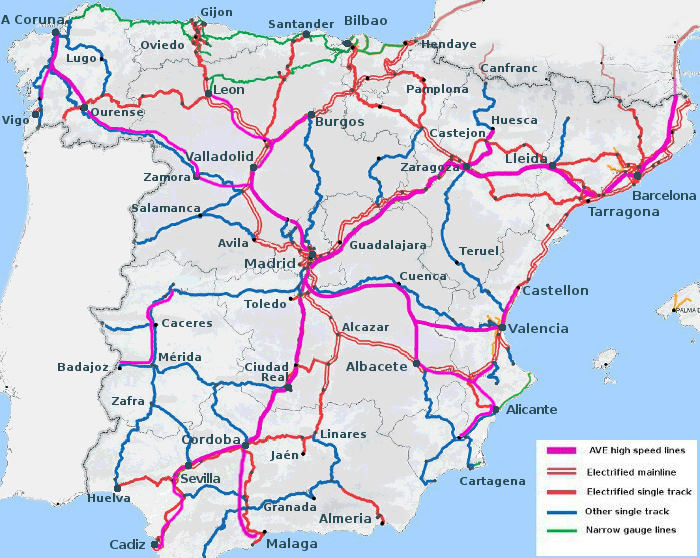Railways in Spain - About-Spain.net