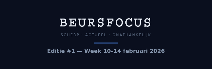 BeursFocus newsletter header — de beurs, elke week samengevat voor de Belgische belegger