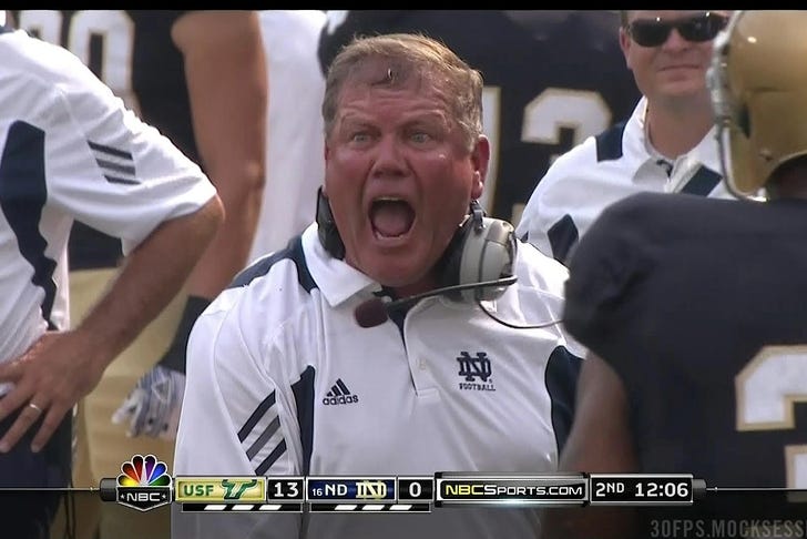Video of Brian Kelly yelling BULLS**T at a ref