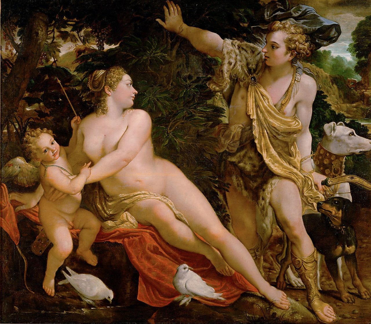 Venus and Adonis by Carracci