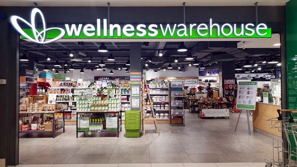 A Wellness Warehouse outlet in Cape Town, South Africa.