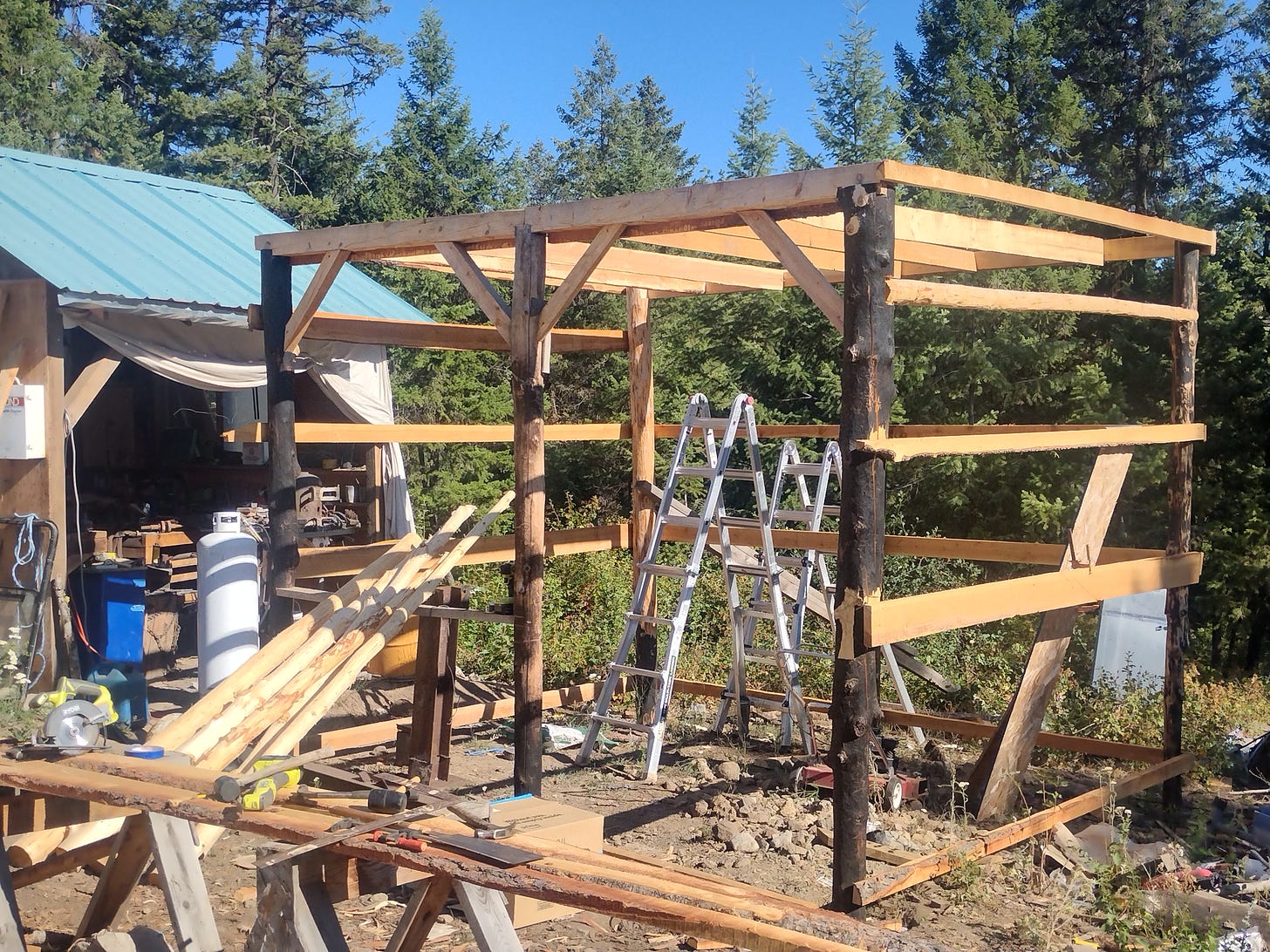 The new forge building frame