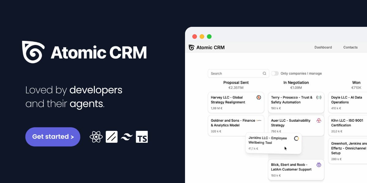 Atomic CRM: A CRM you won’t be ashamed of Atomic CRM: A CRM you won’t be ashamed of