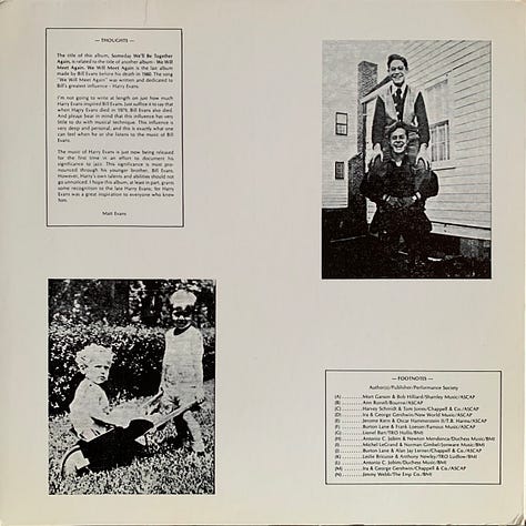 Recent Acquisition: Harry Evans Trio - Someday We'll Be Together Again