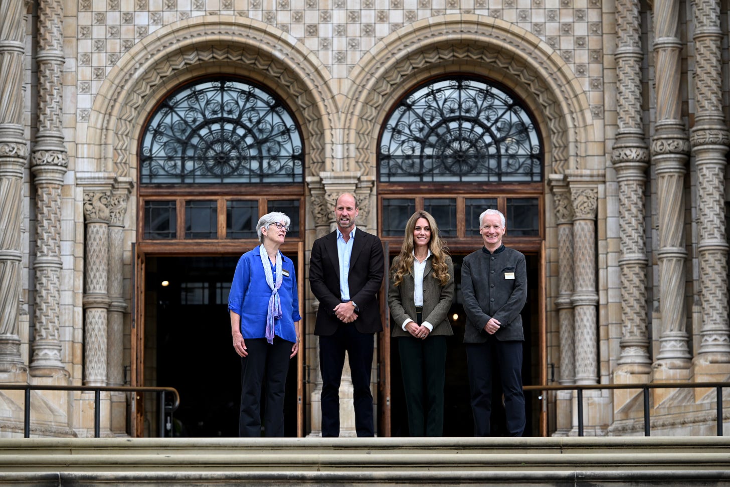 Prince William and Princess Catherine in front of the Natural History Museum