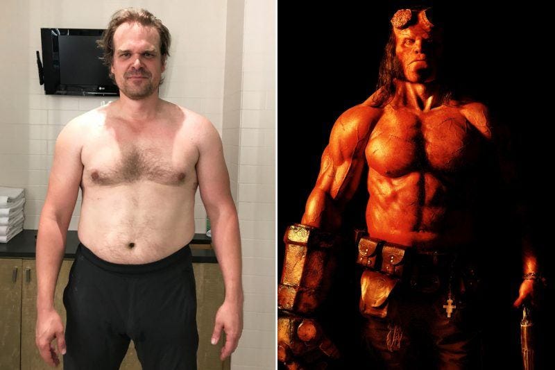 david harbour before working out to get into Hellboy shape interview david harbour before working out to get into Hellboy shape interview